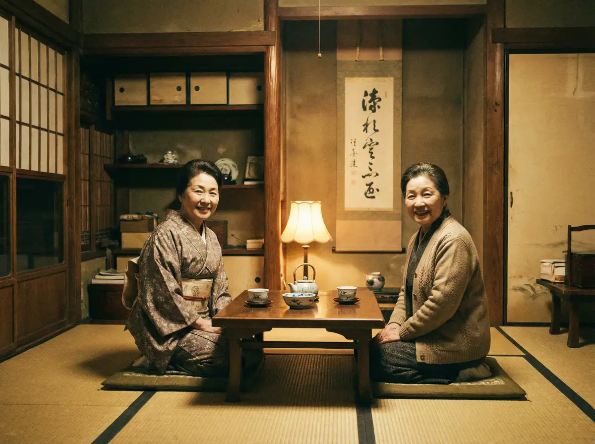 两位优雅的 【山口珠理】全网最全山口珠理影院~山口珠理最新更新大全 在日式茶室中品茶交谈